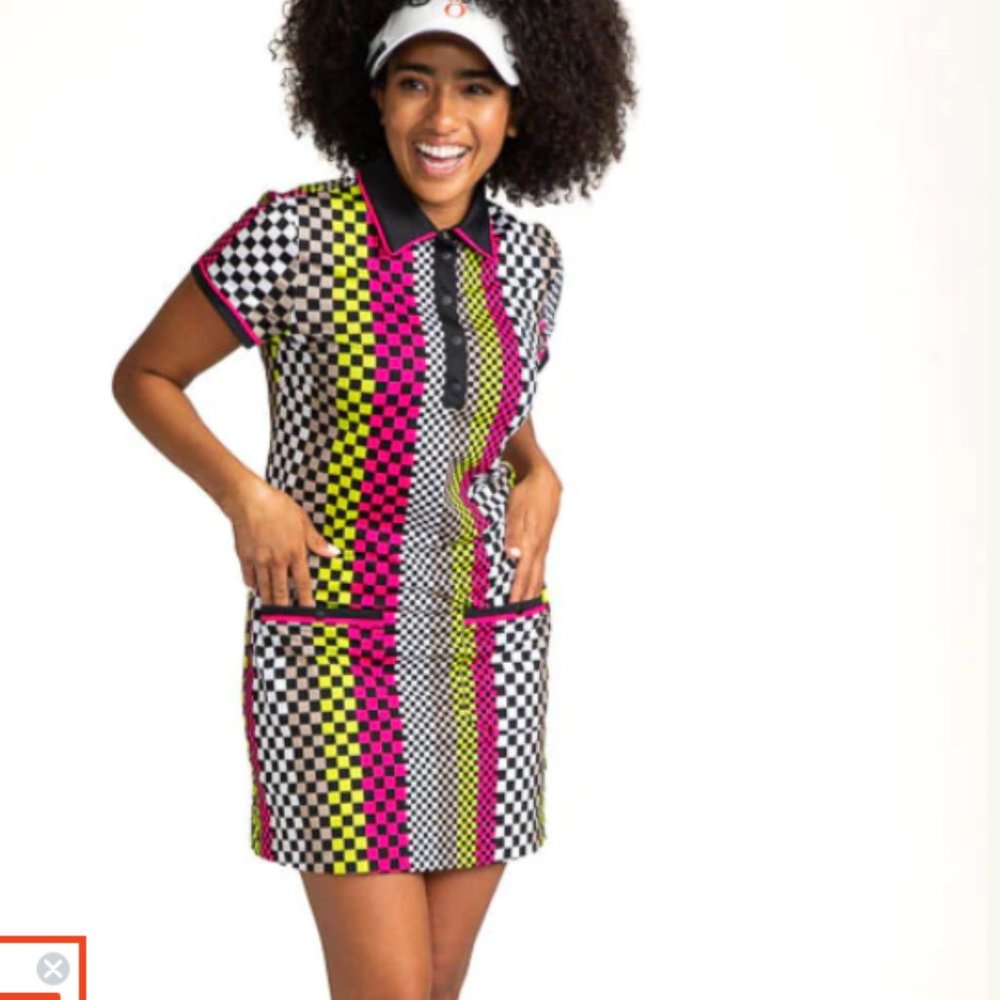 NWT Kinona | PLAY THROUGH SHORTSLEEVE GOLF DRESS-includes undershort S L